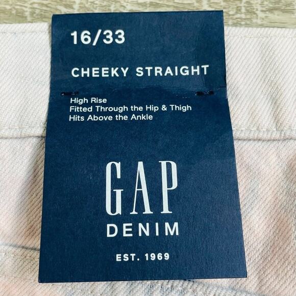 Gap Cheeky Straight High Rise Tie Dye Jeans NWT Size 16/33 - Picture 5 of 13